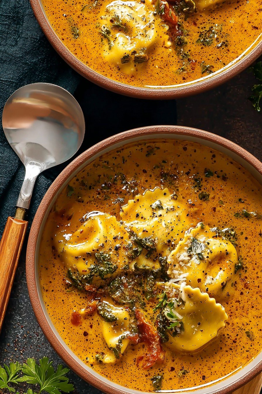 Cozy Tuscan Ravioli Soup Recipe