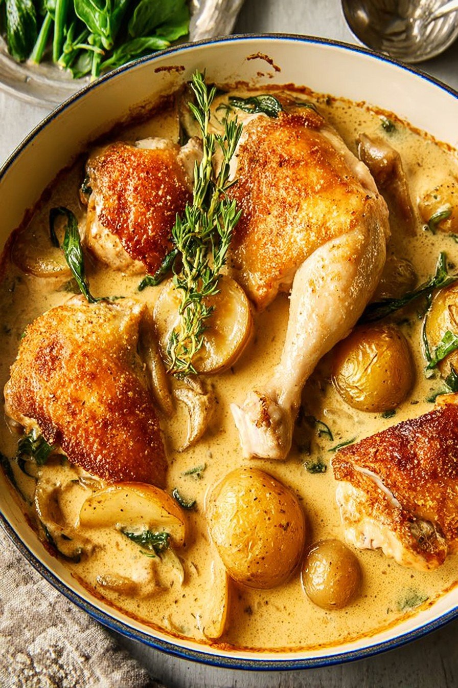Creamy Tarragon Chicken and Potatoes