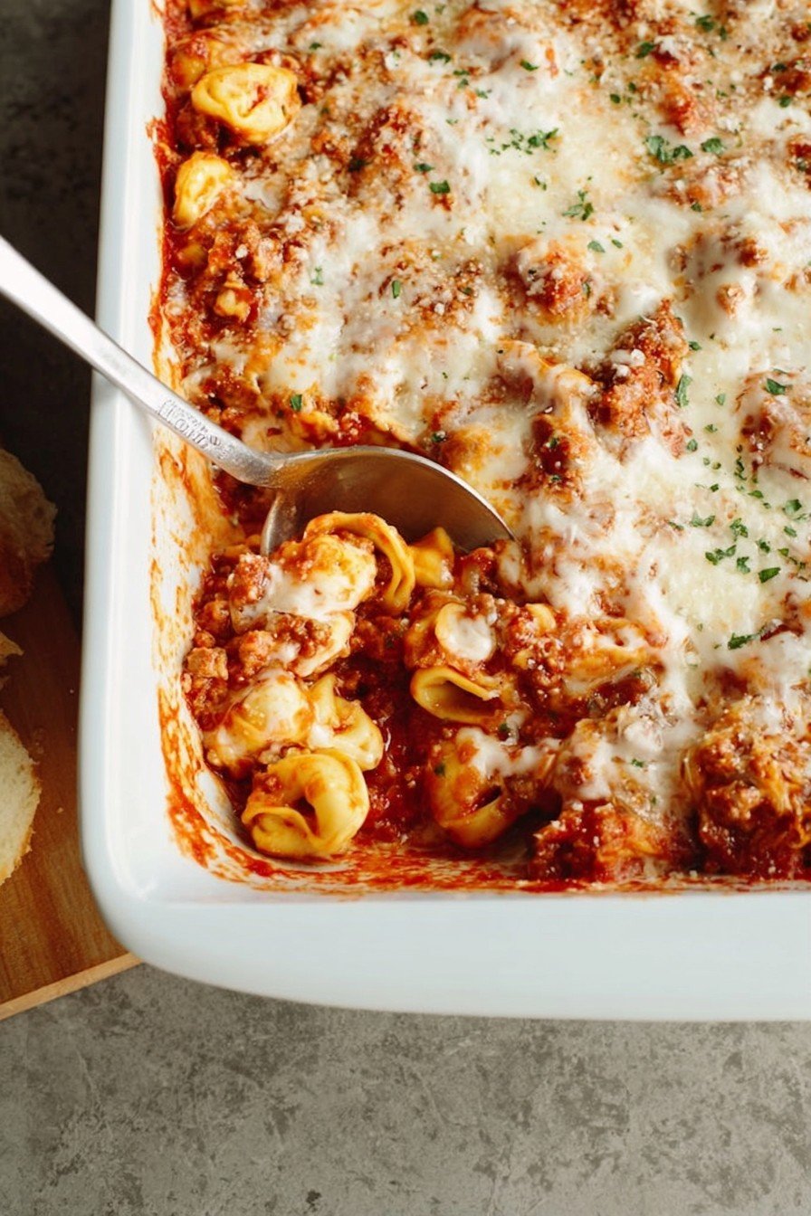 Easy Tortellini Bake with Cream Cheese