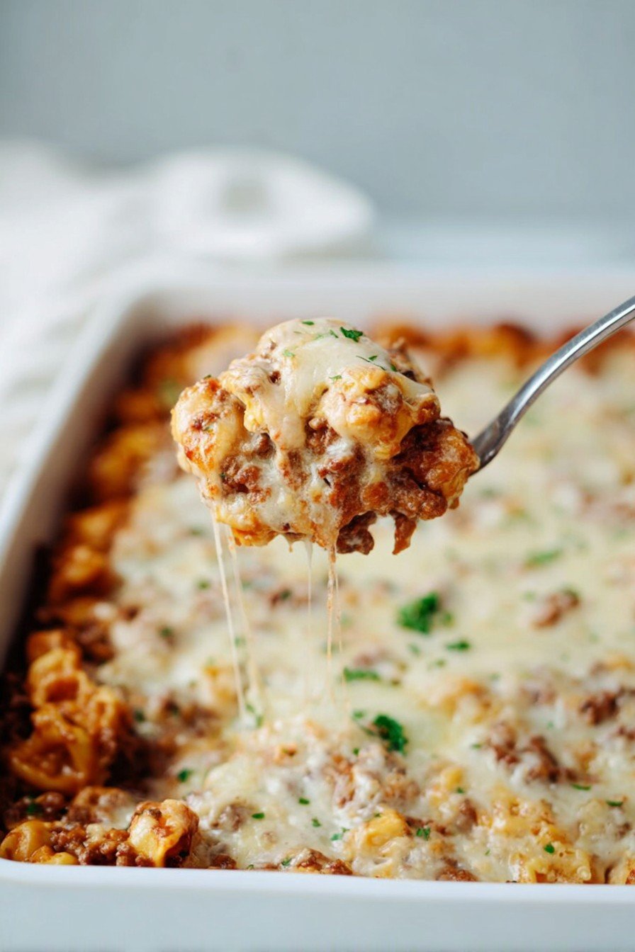 Easy Tortellini Bake with Cream Cheese