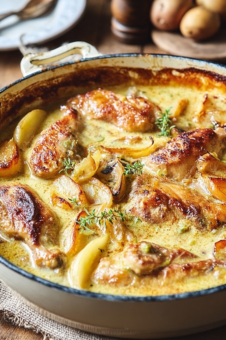French Chicken Casserole a la Normande