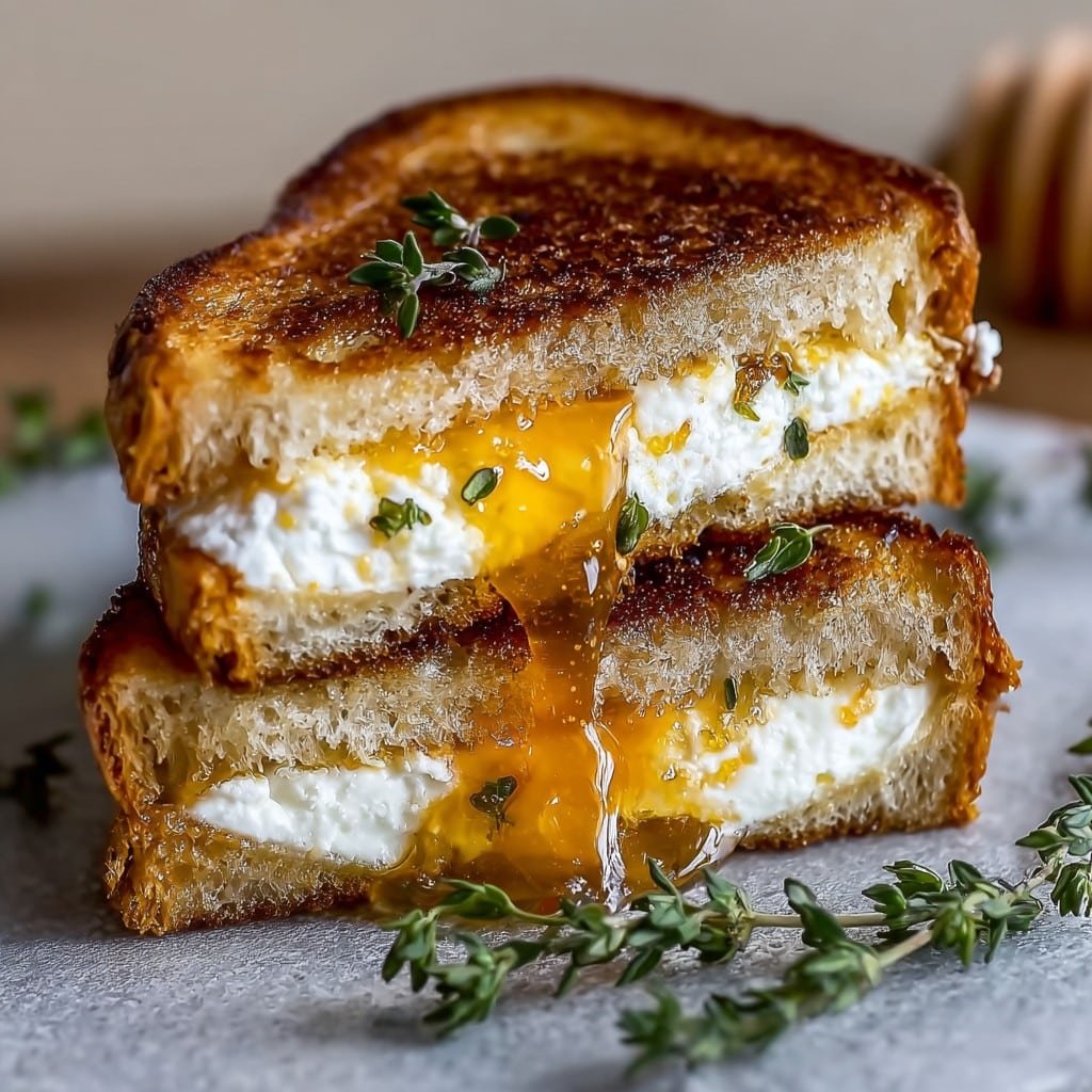 Indulge in Goat Cheese Grilled Cheese with Honey Bliss