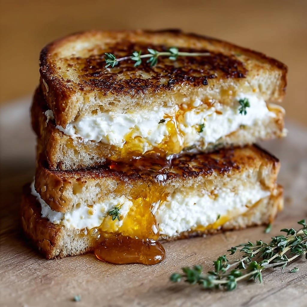 Indulge in Goat Cheese Grilled Cheese with Honey Bliss