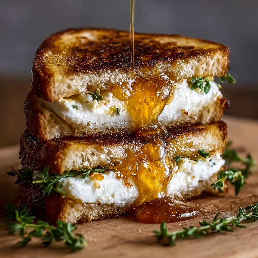 Indulge in Goat Cheese Grilled Cheese with Honey Bliss