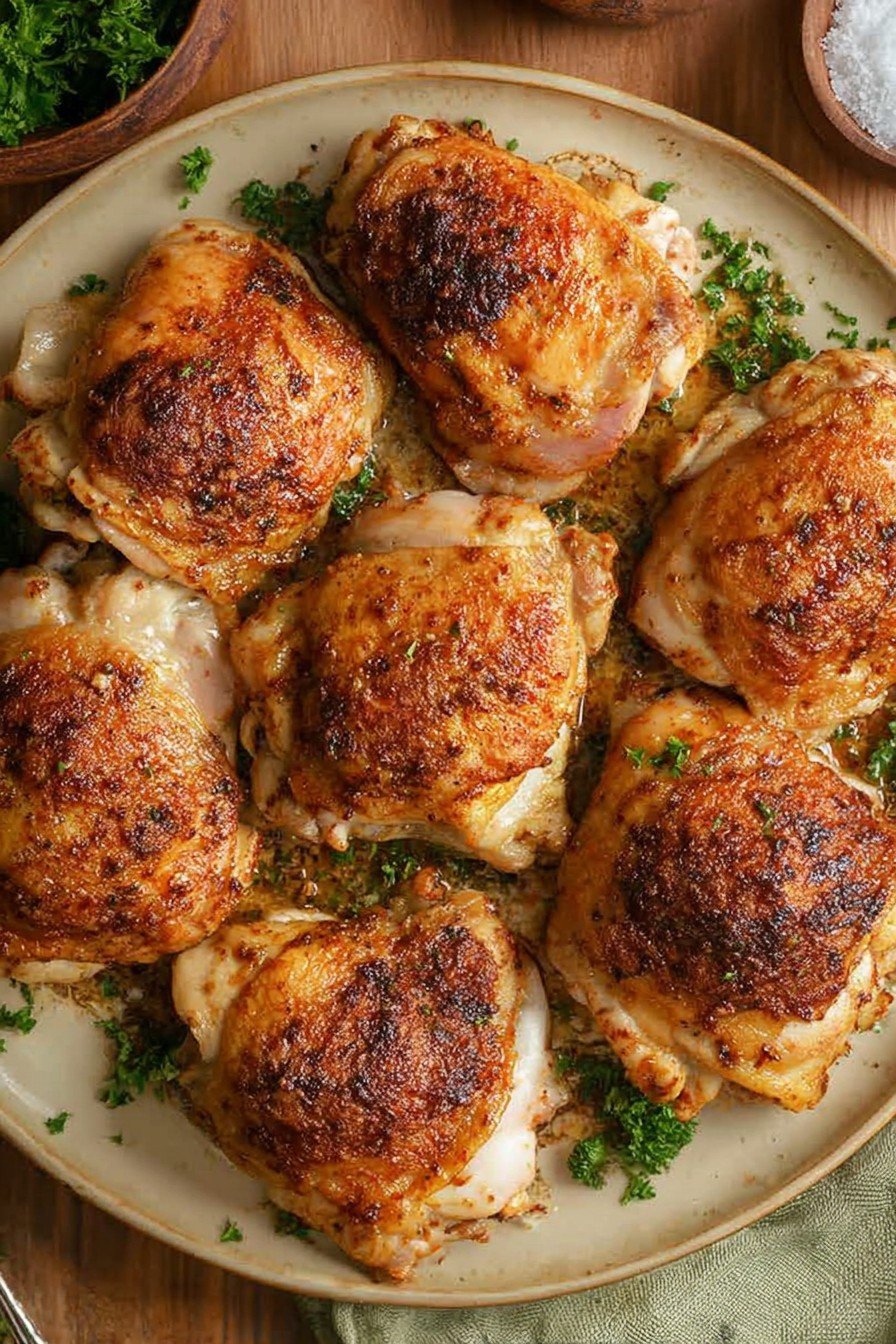 Oven-Baked Chicken Thighs