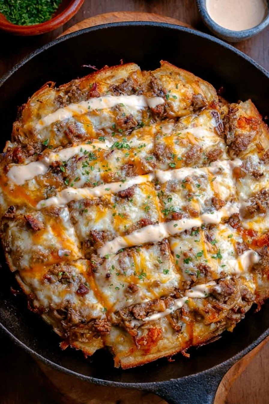 Patty Melt Pizza