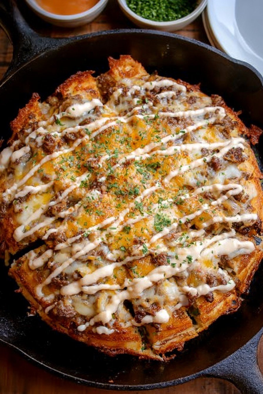 Patty Melt Pizza