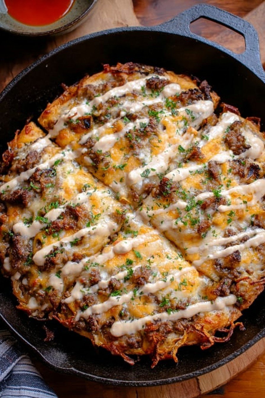Patty Melt Pizza