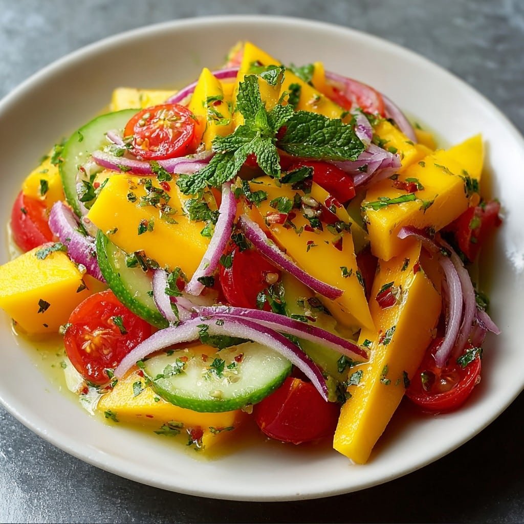 Refreshing Mango Salad Recipe with Lime Dressing