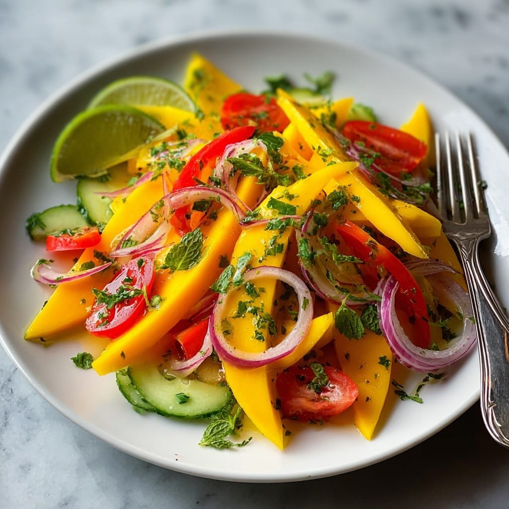 Refreshing Mango Salad Recipe with Lime Dressing