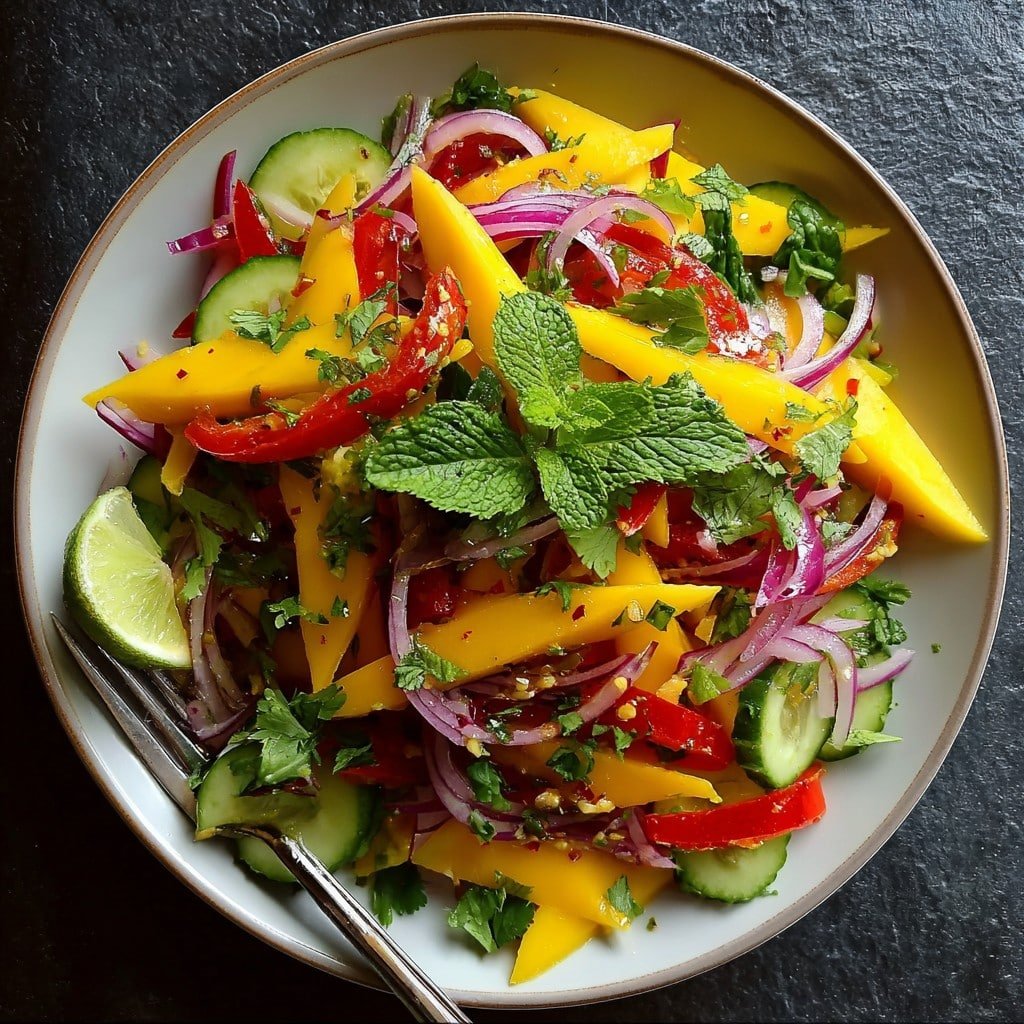 Refreshing Mango Salad Recipe with Lime Dressing