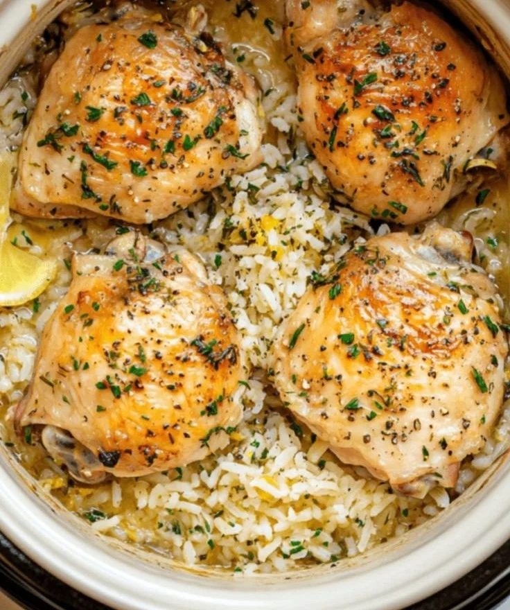 Slow Cooker Lemon Herb Chicken
