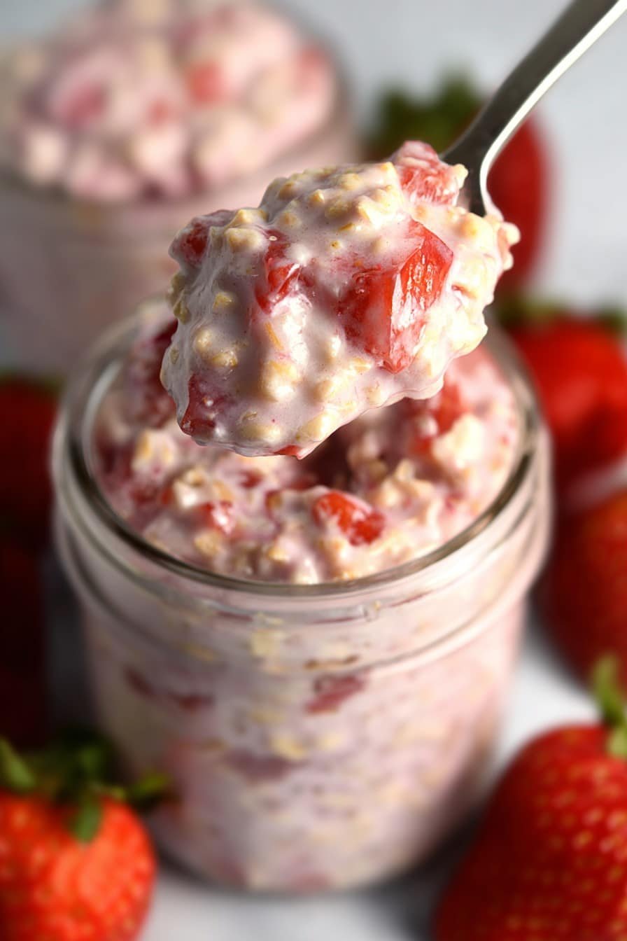 Strawberries and Cream Overnight Oats