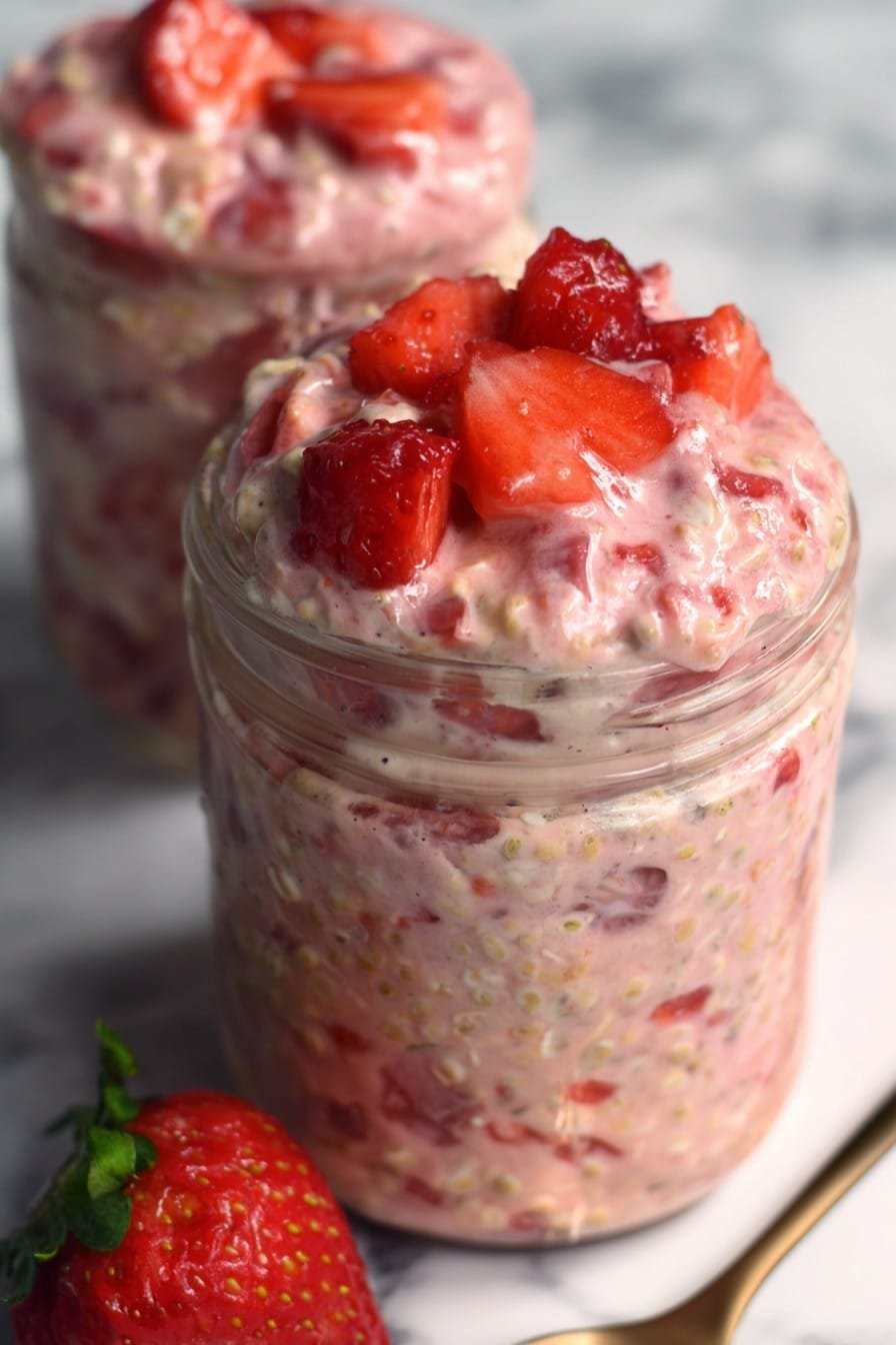 Strawberries and Cream Overnight Oats