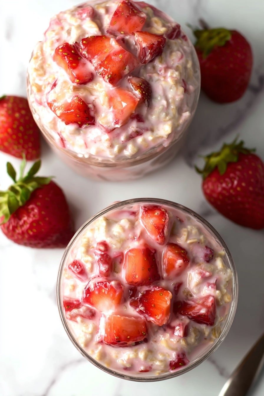 Strawberries and Cream Overnight Oats