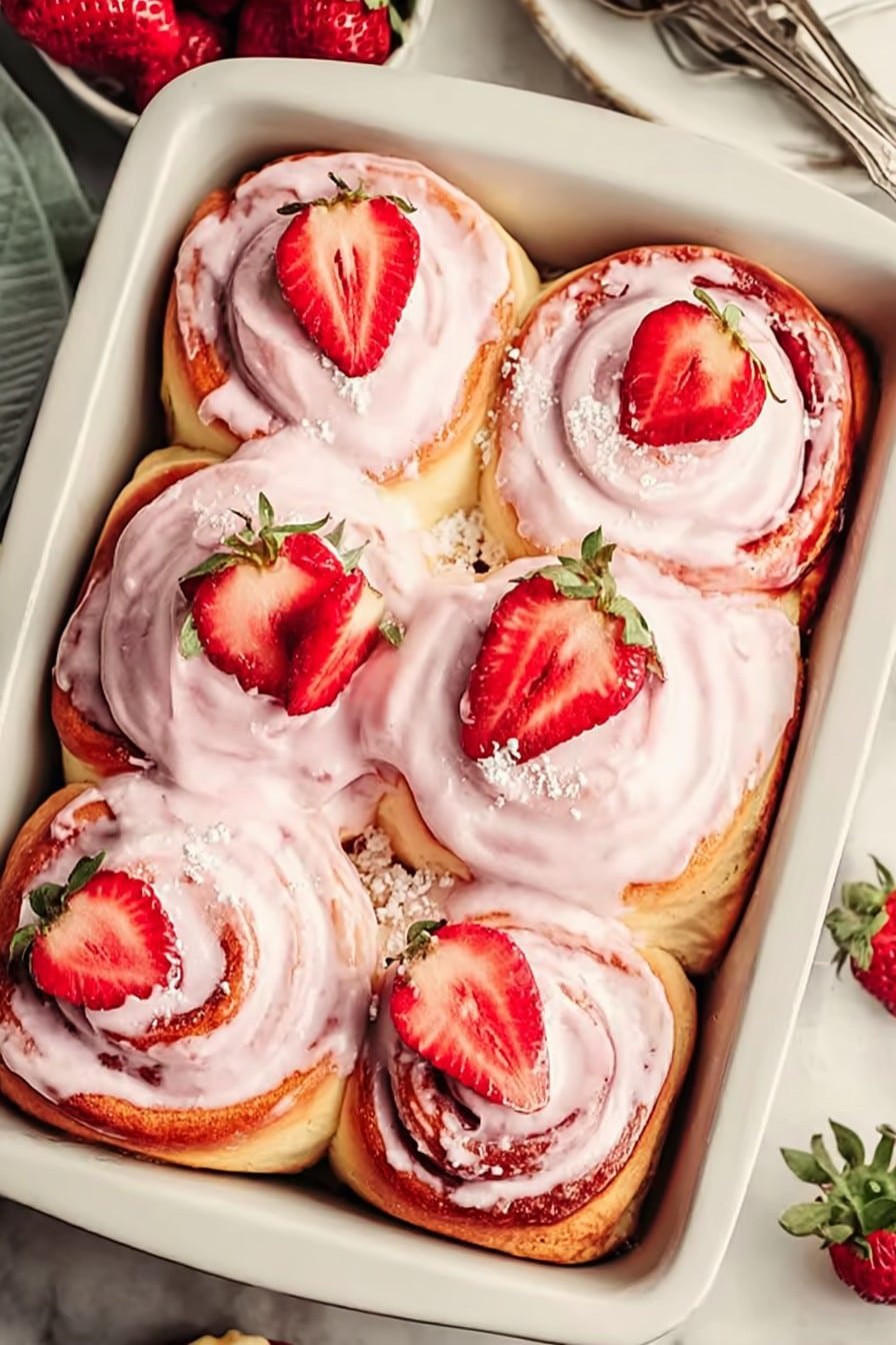 Strawberry Cinnamon Rolls