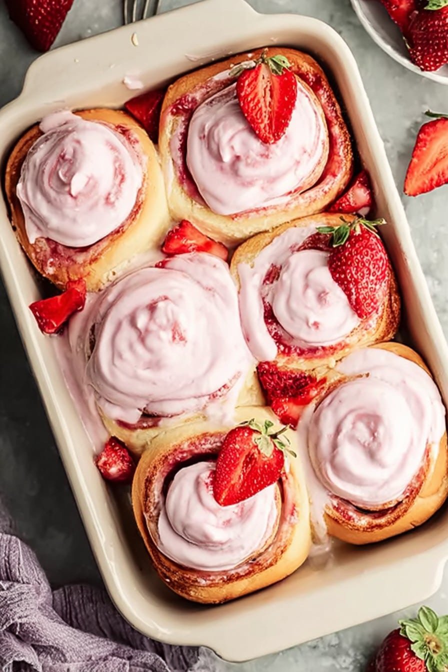 Strawberry Cinnamon Rolls