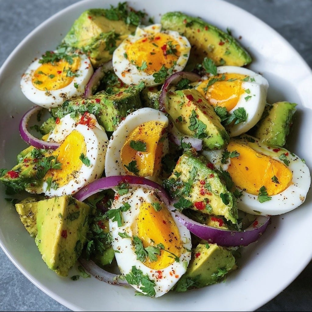 Workout Egg Avocado Salad