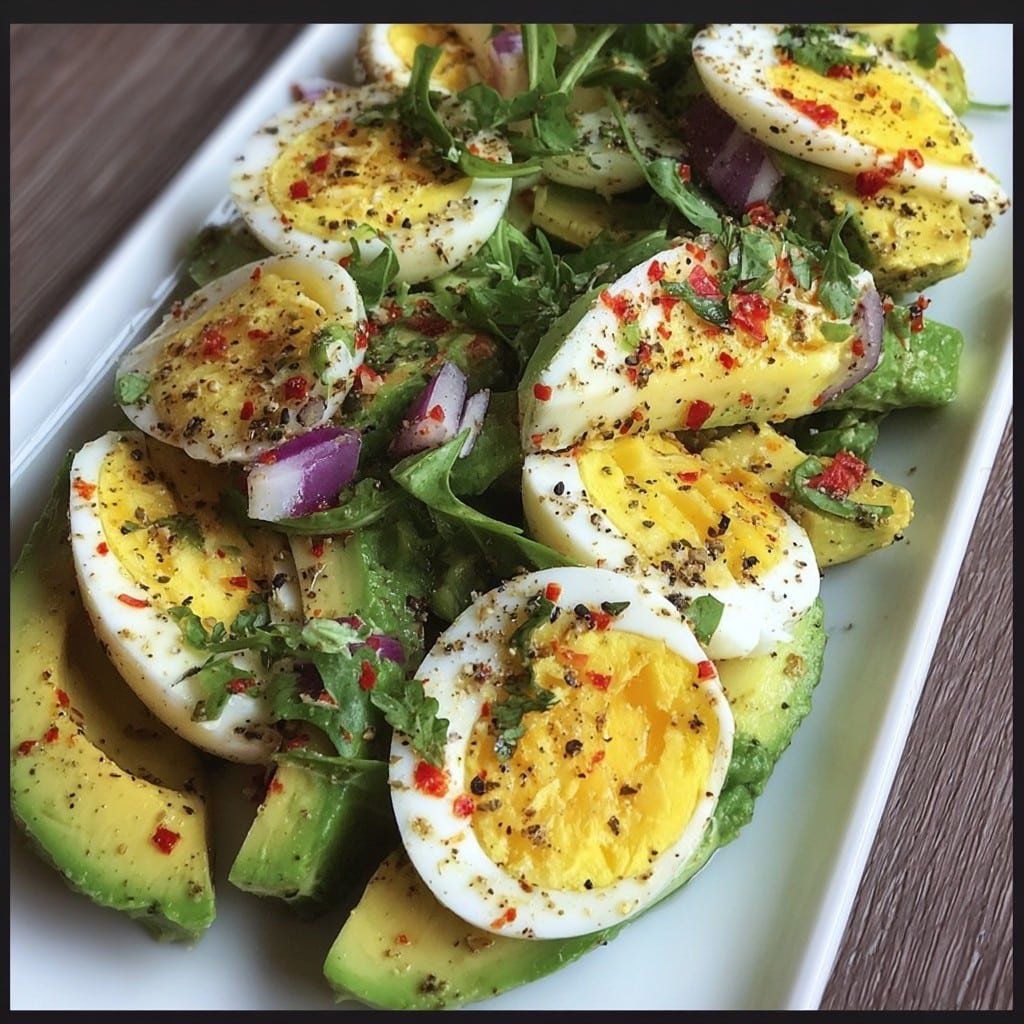 Workout Egg Avocado Salad