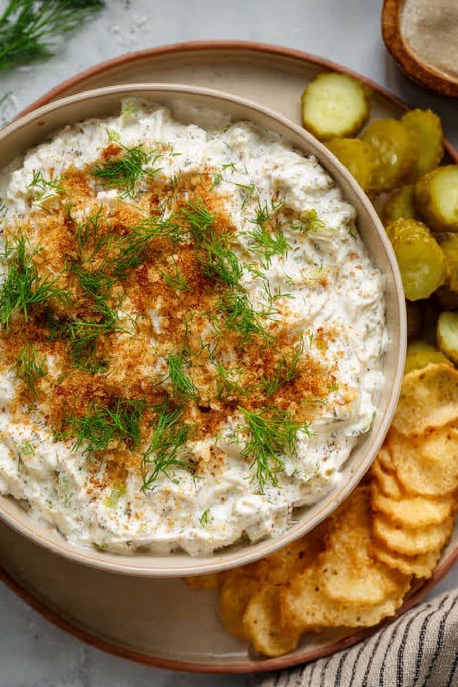 6 Ingredient Fried Pickle Dip