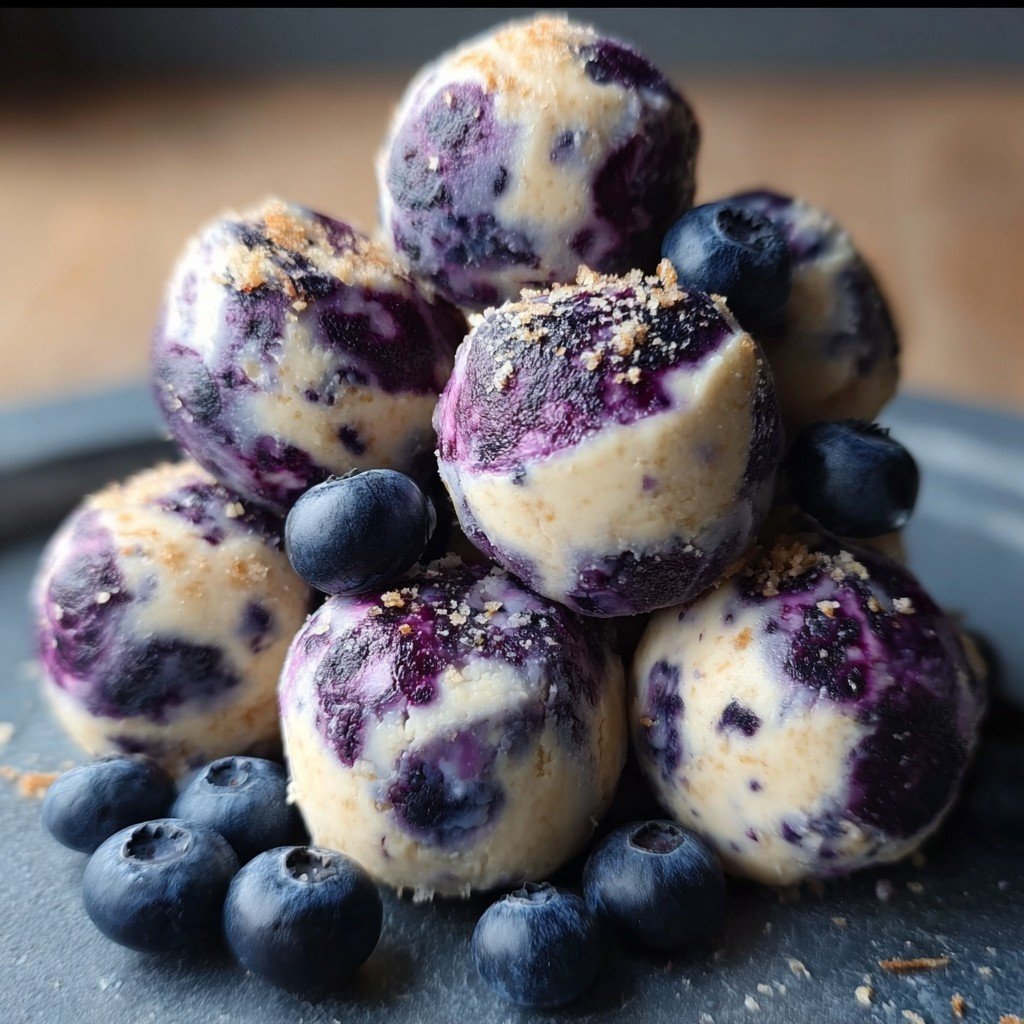 Blueberry Cheesecake Protein Bites