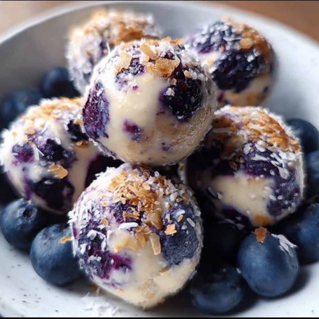 Blueberry Cheesecake Protein Bites