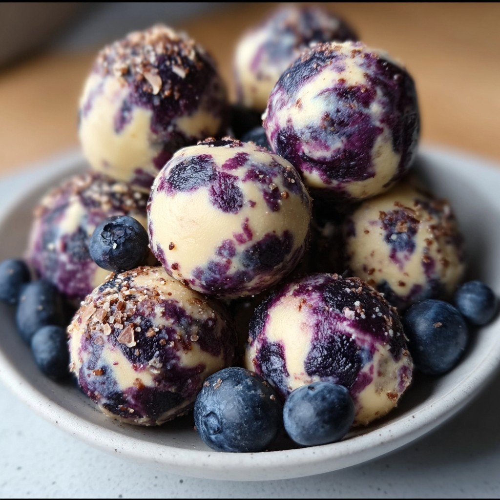 Blueberry Cheesecake Protein Bites