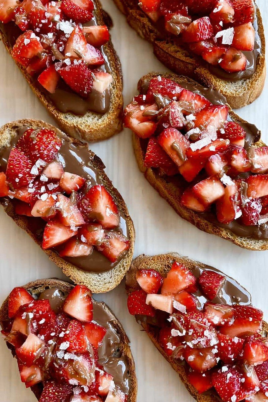 Chocolate Strawberry Bruschetta