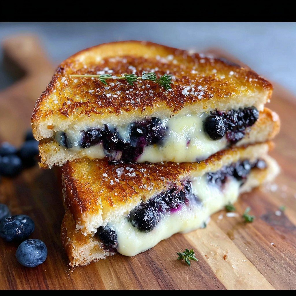 Crispy Blueberry Grilled Cheese