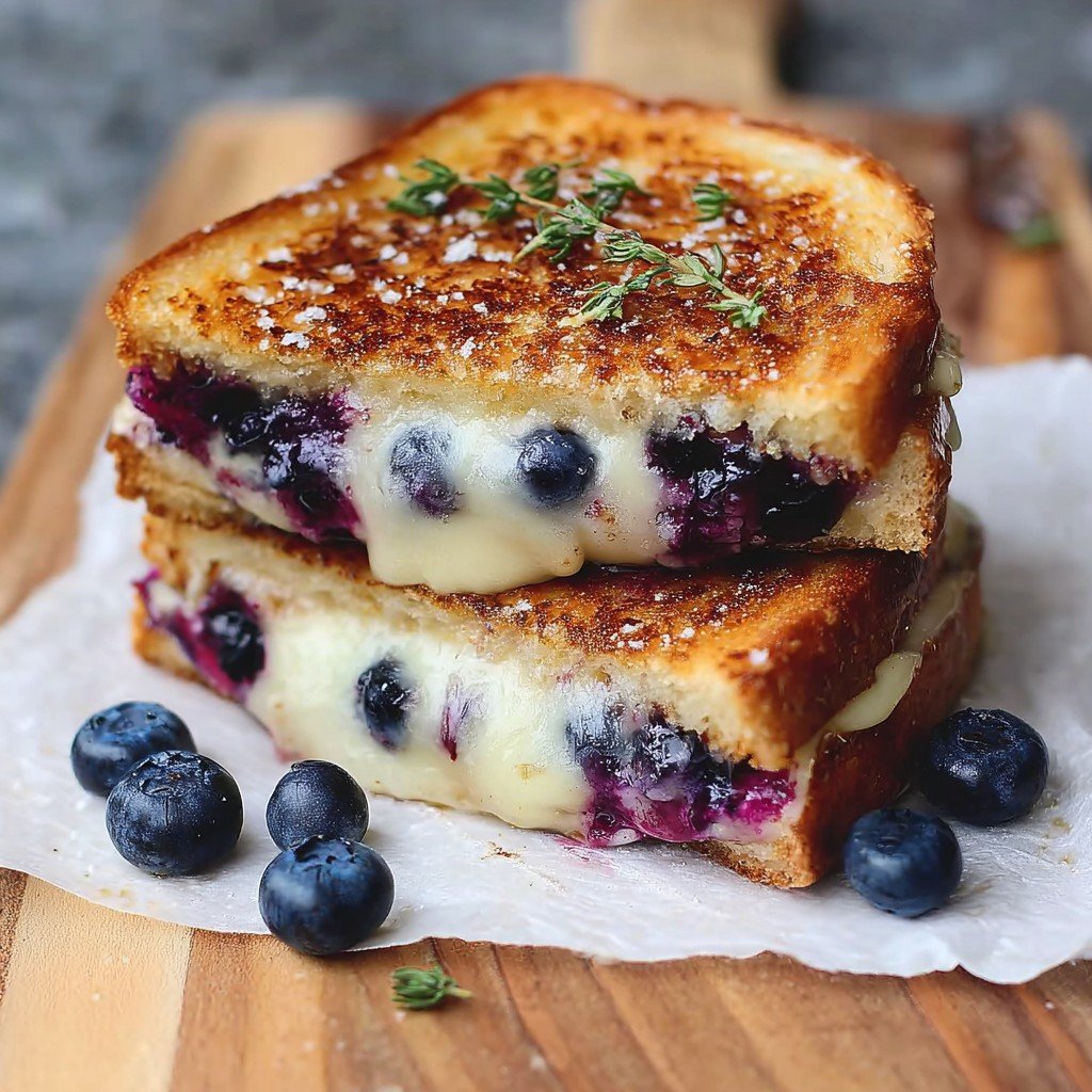 Crispy Blueberry Grilled Cheese