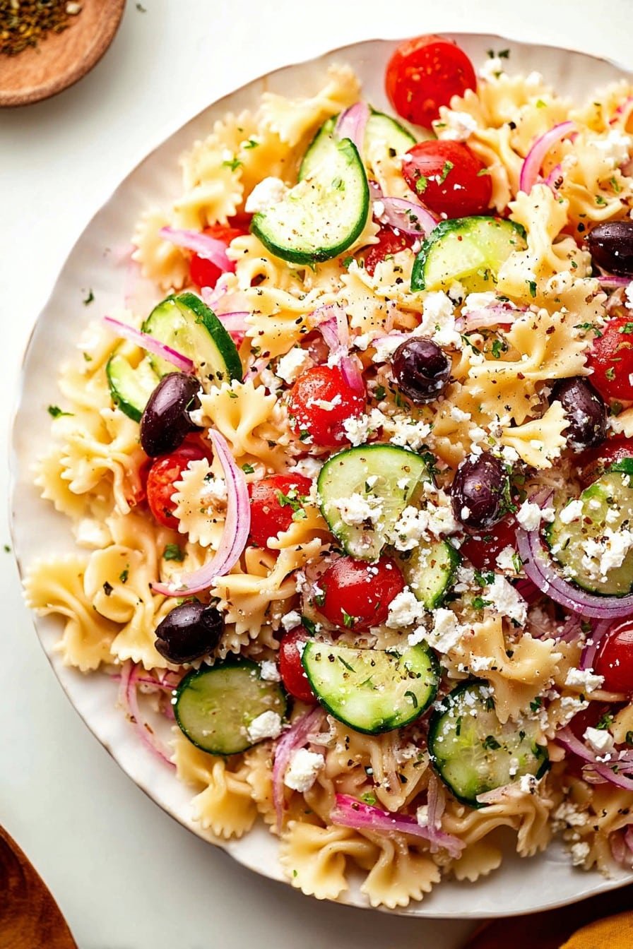 Greek Pasta Salad With Feta