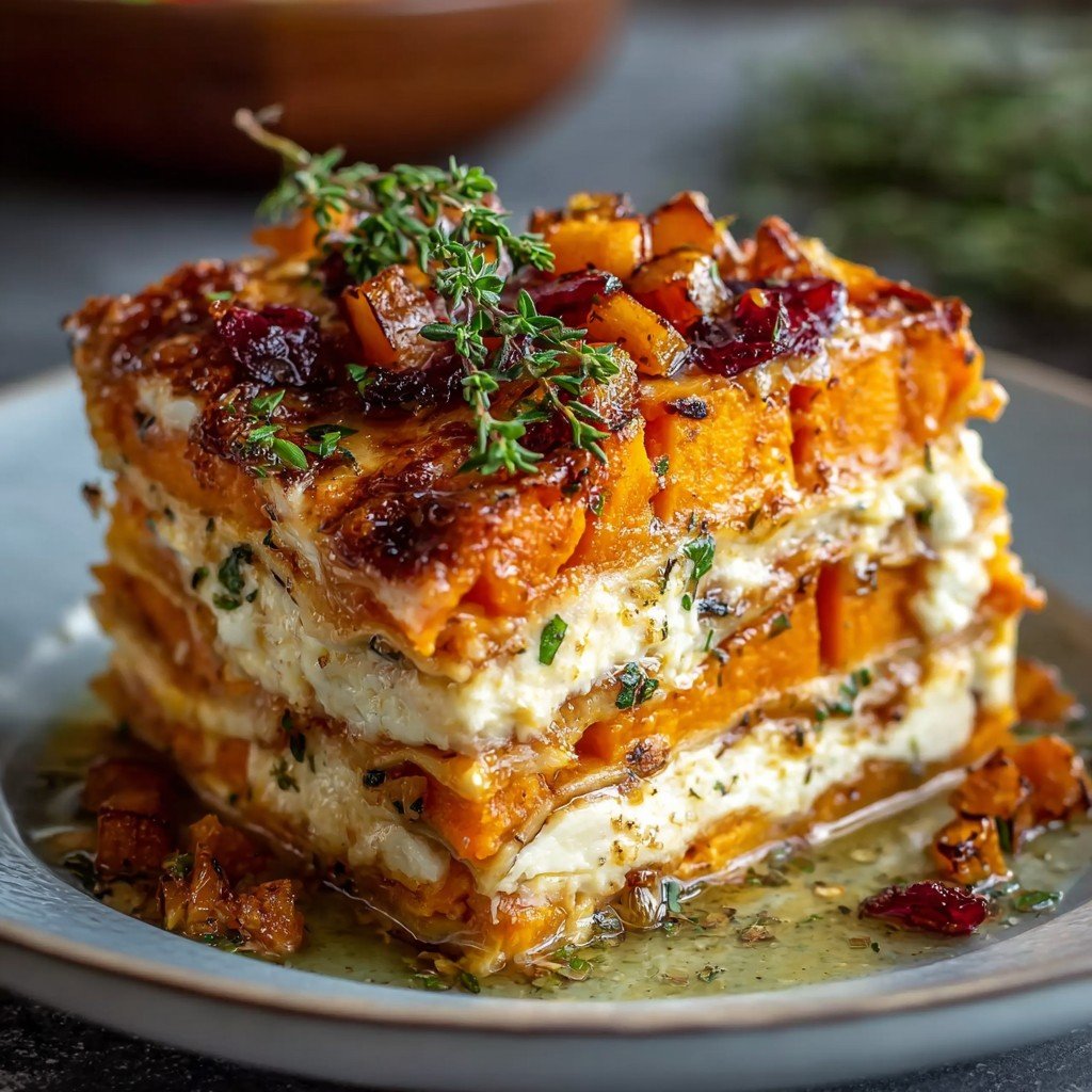 Layered Sweet Potato Butternut Squash Carrot Lasagna Recipe