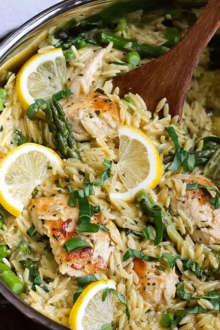 One Pot Lemon Chicken Orzo
