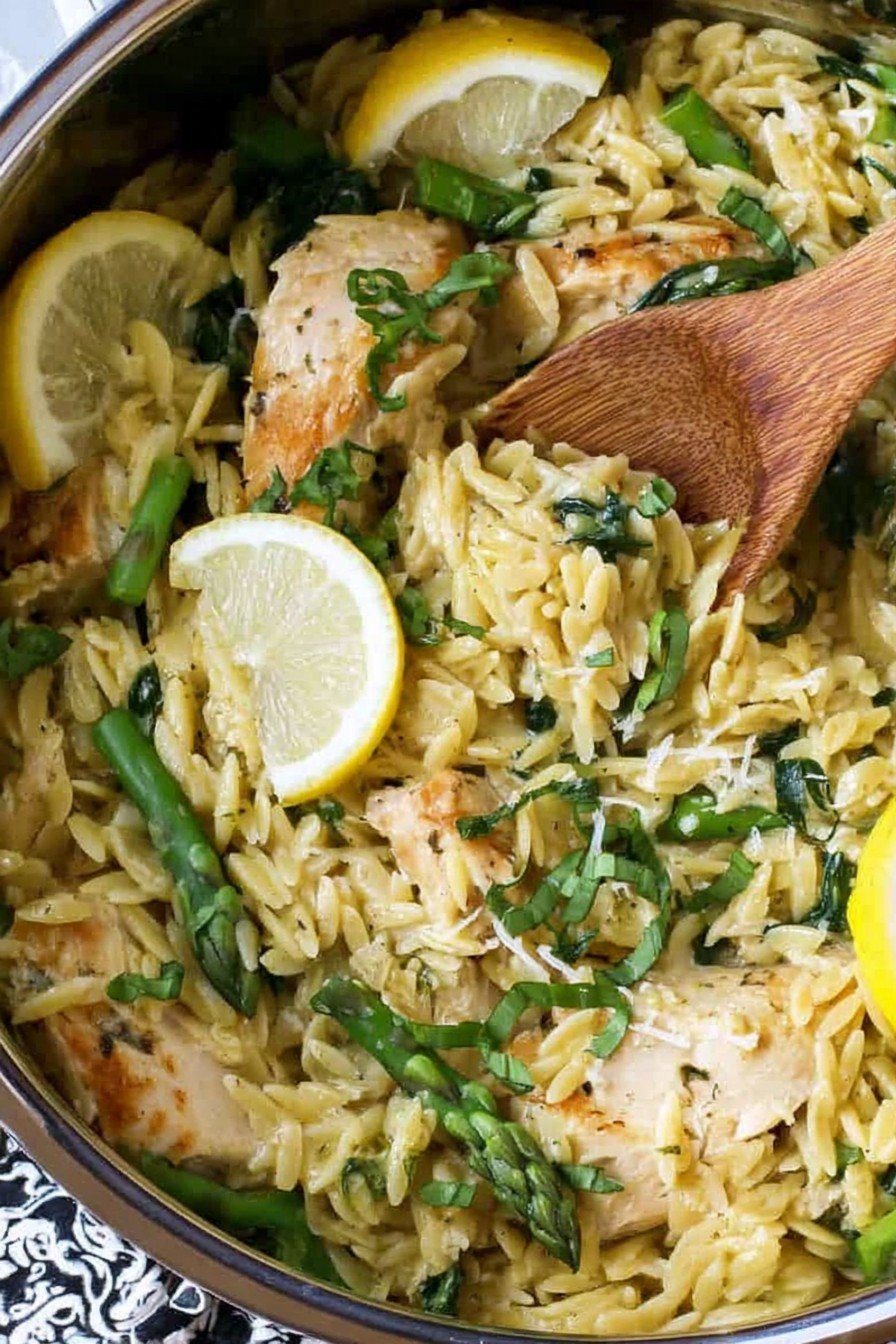One Pot Lemon Chicken Orzo