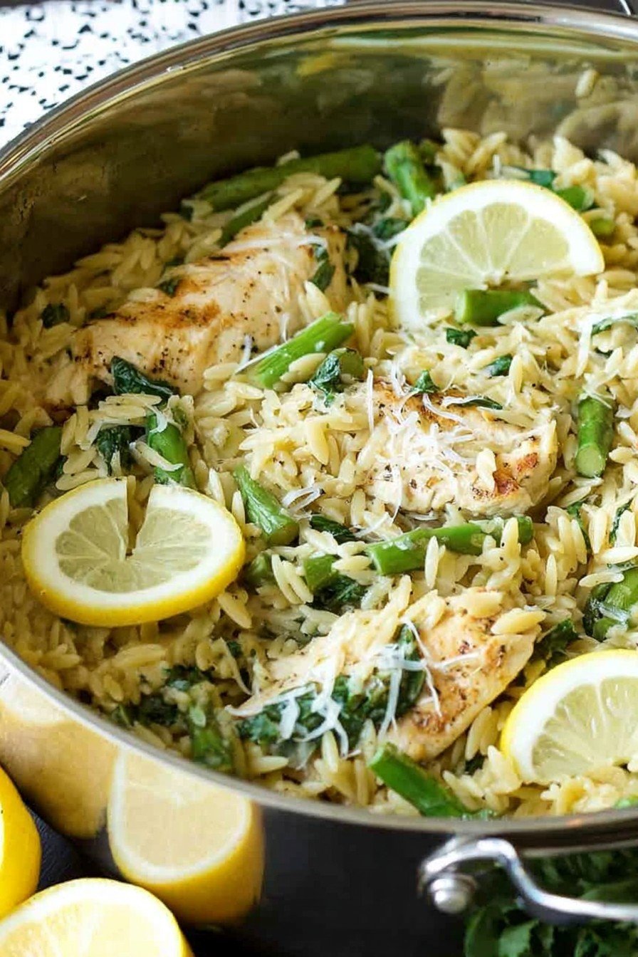 One Pot Lemon Chicken Orzo