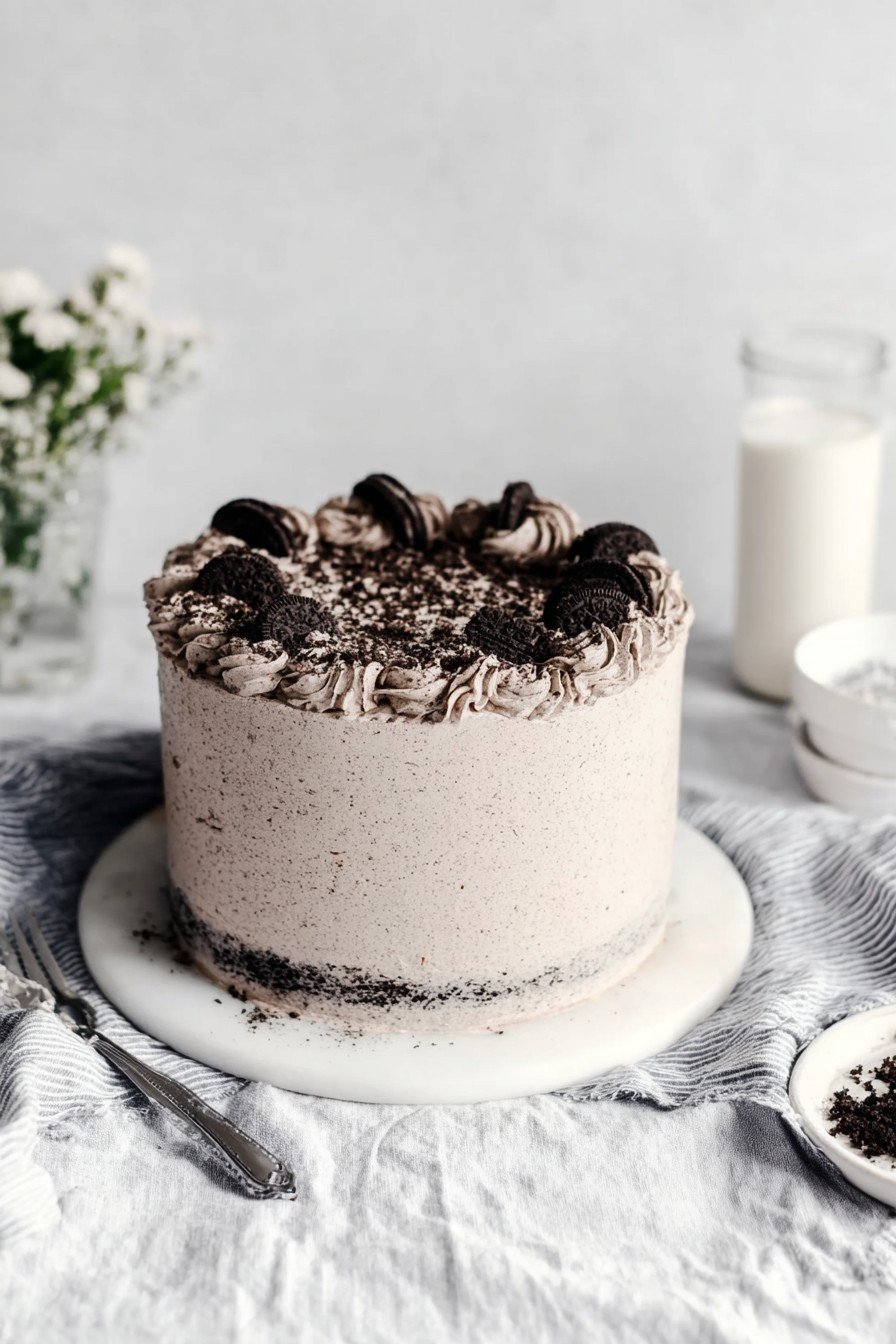 Oreo Cake with Coffee Oreo Buttercream