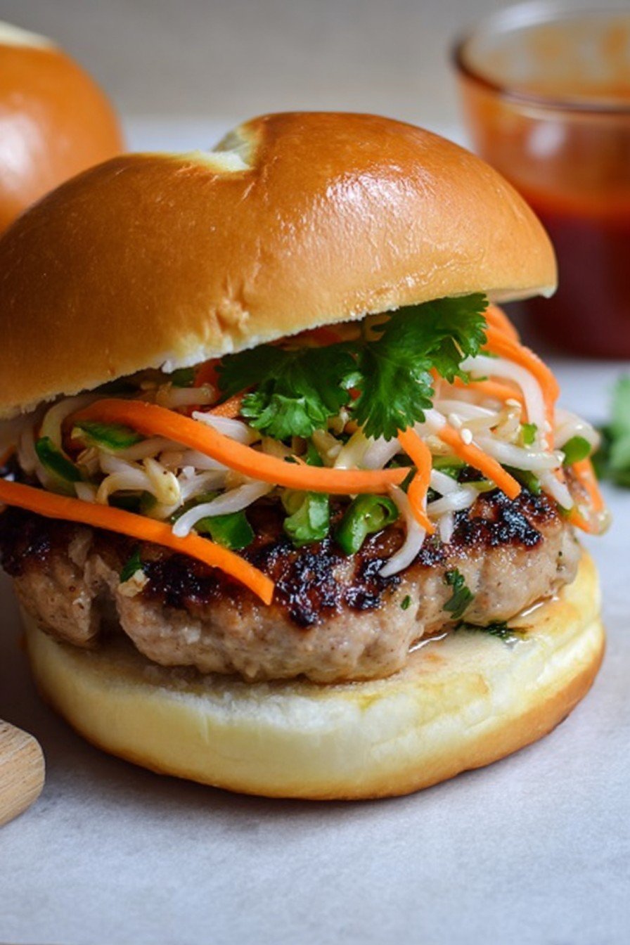 Pork Banh Mi Smash Burgers