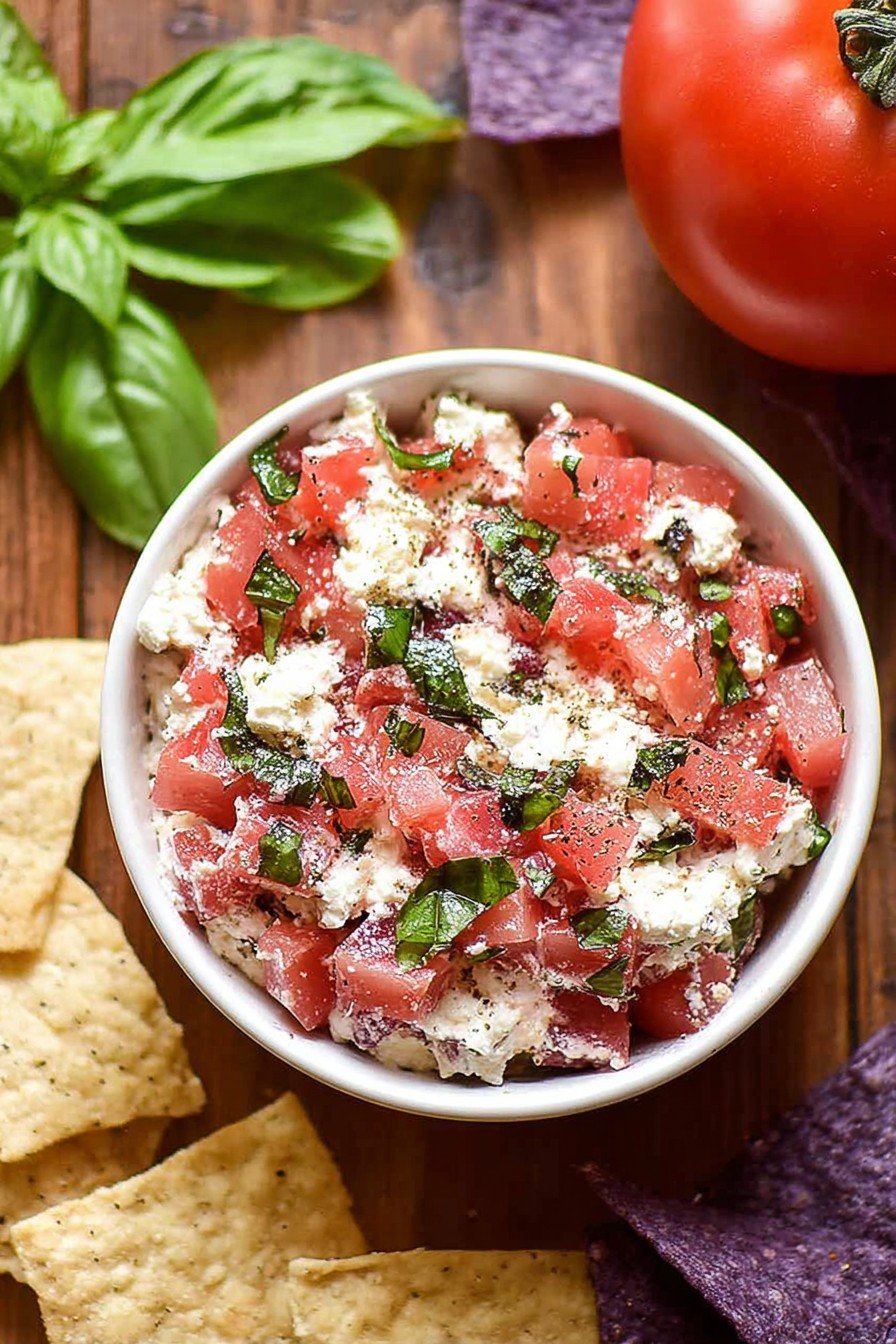 Red, White, & Basil Dip