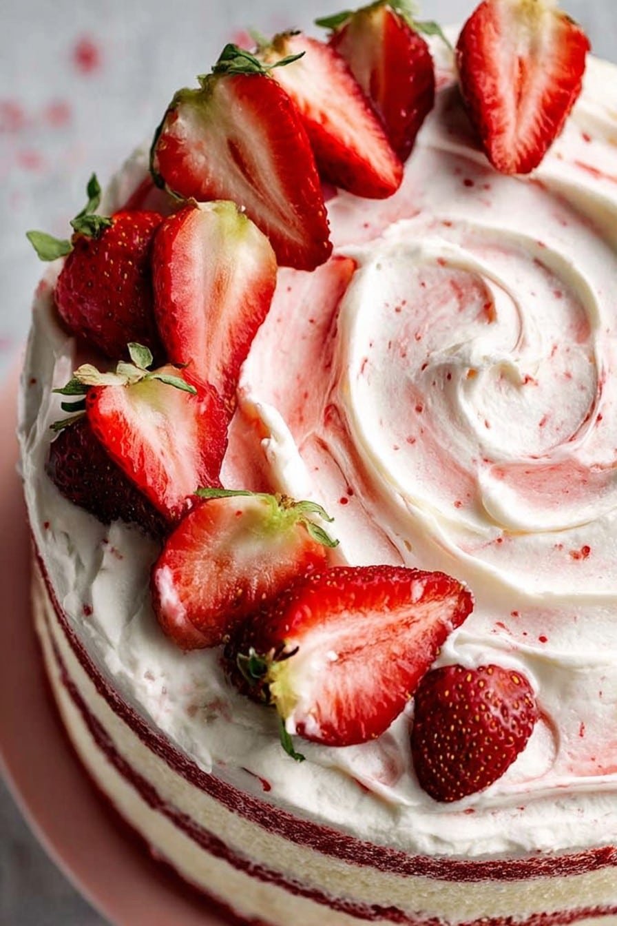 Strawberry Shortcake Cake (with sponge cake)