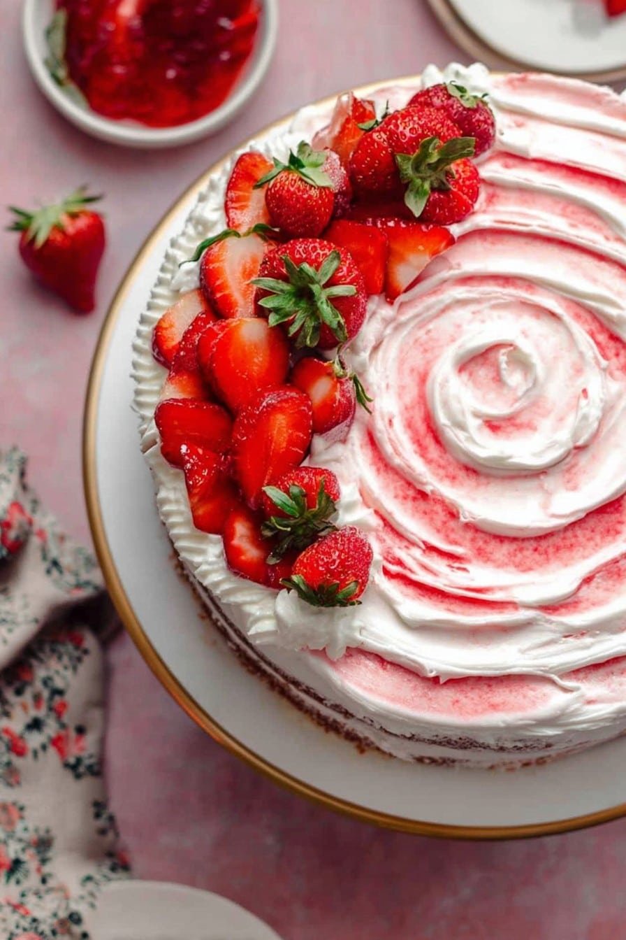 Strawberry Shortcake Cake (with sponge cake)