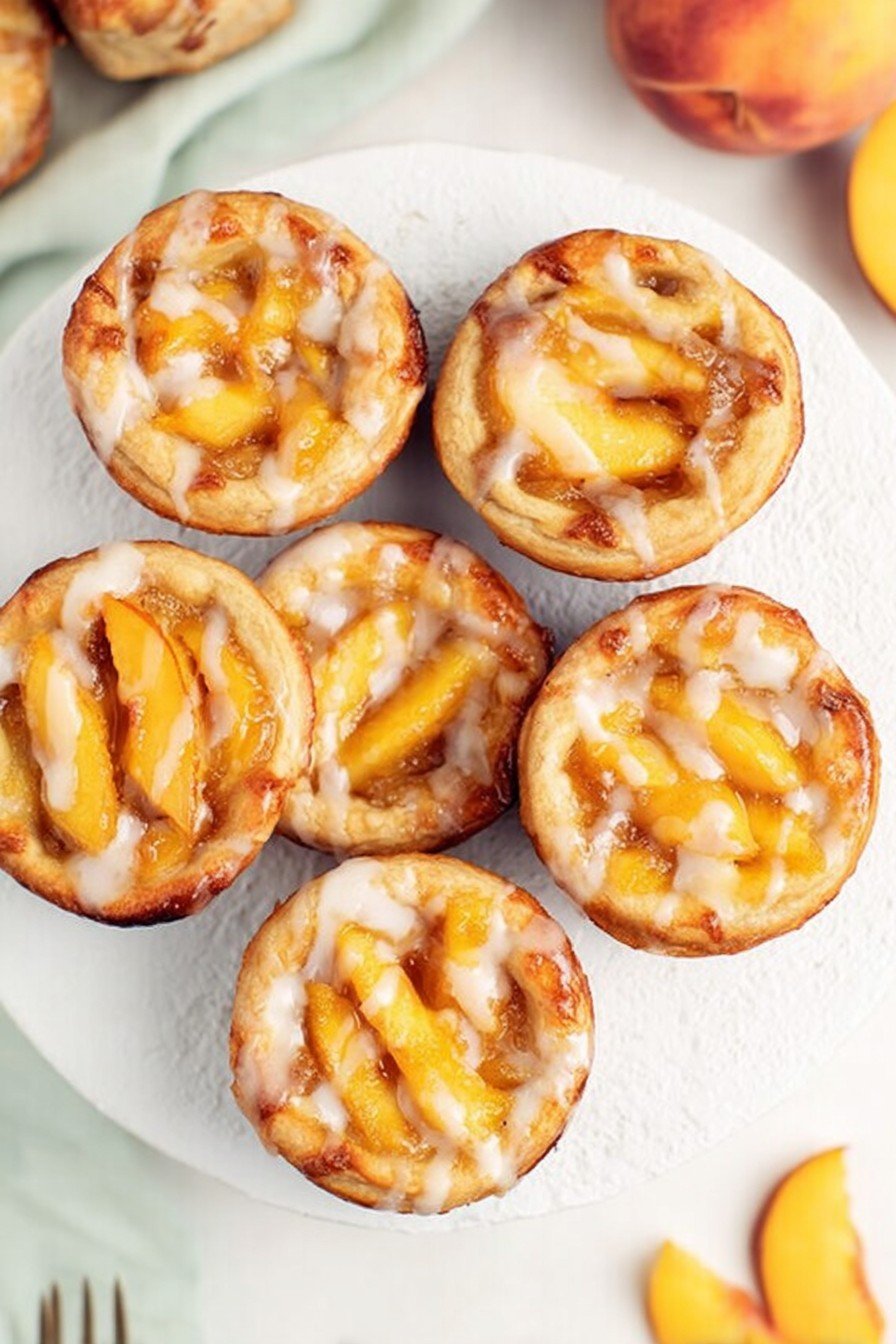 Two Ingredient Mini Peach Pies