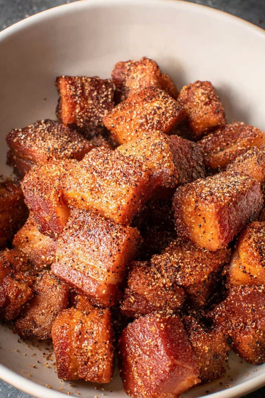 Smoked Pork Belly Burnt Ends