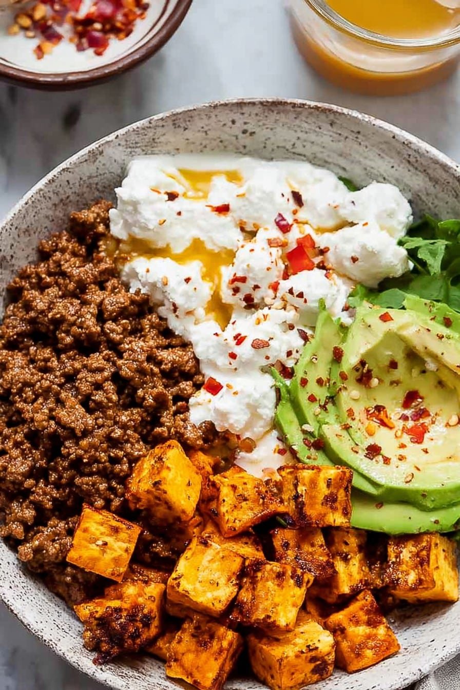 Viral High-Protein Cottage Cheese Taco Bowl