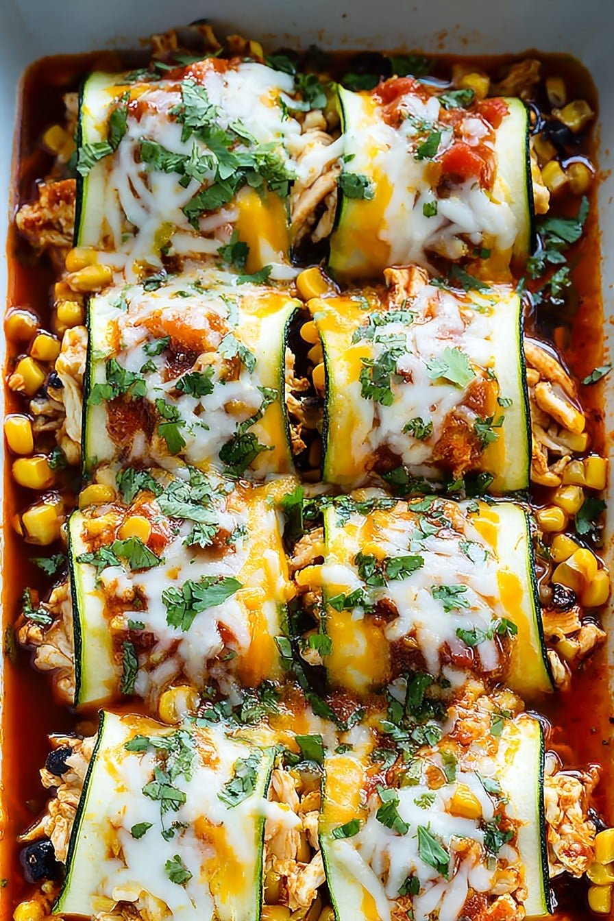 Zucchini Enchilada Roll Ups