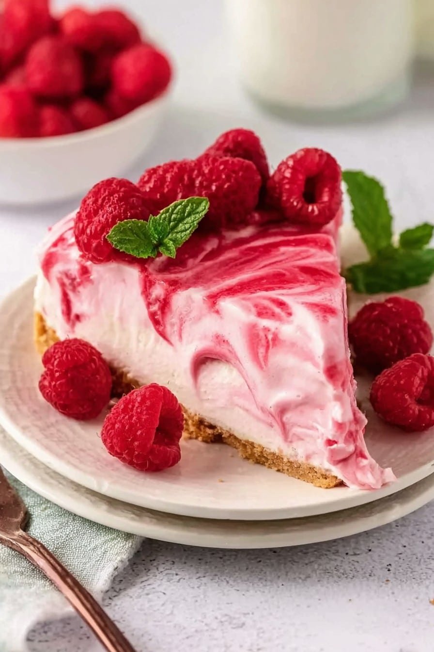 No Bake Raspberry Cheesecake
