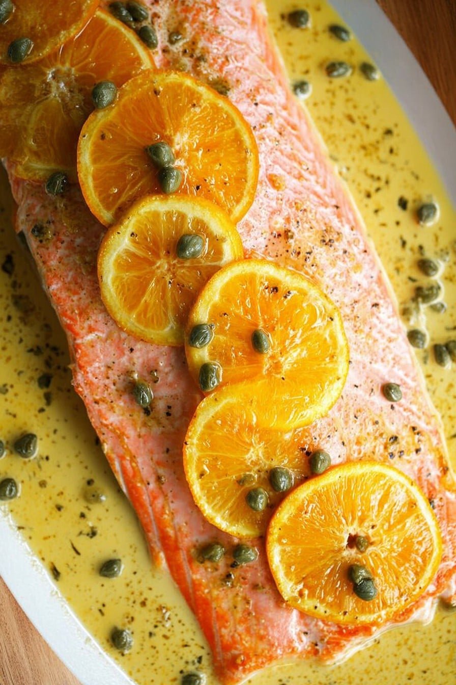 Slow Roasted Salmon with Citrus and Capers